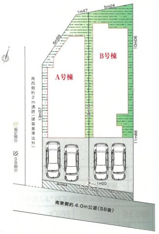 自然溢れる住環境　4LDK＋カースペースの区画図|A号棟