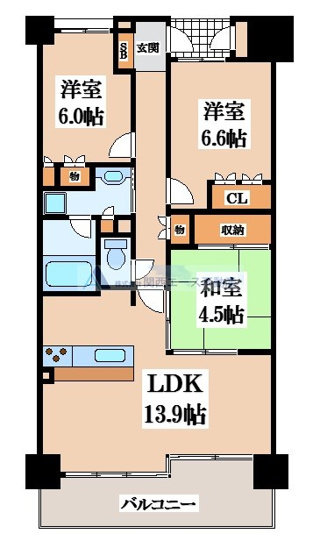 【間取り】 | ファミール上石切アルテサージュ