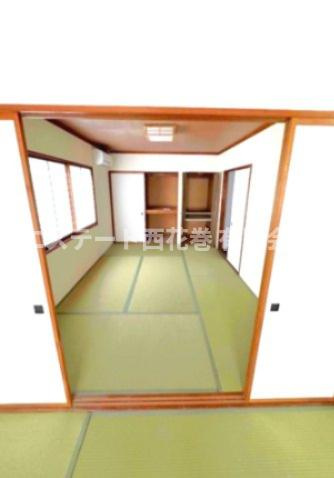 石鳥谷好地第7地割貸家の和室|畳表替え済。エアコン（新品）が付いています。
