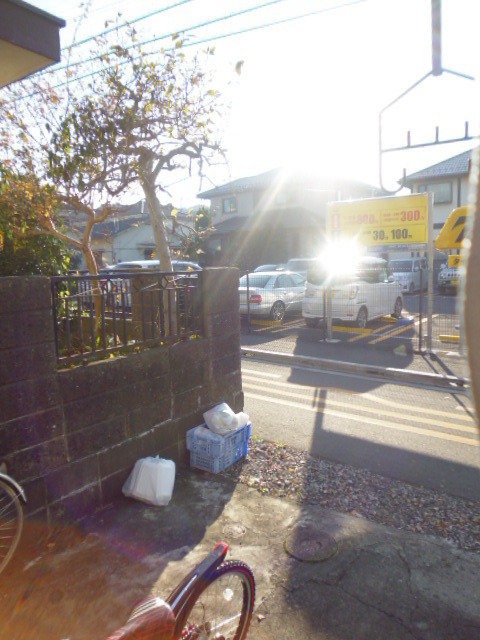 暁コーポのバルコニー