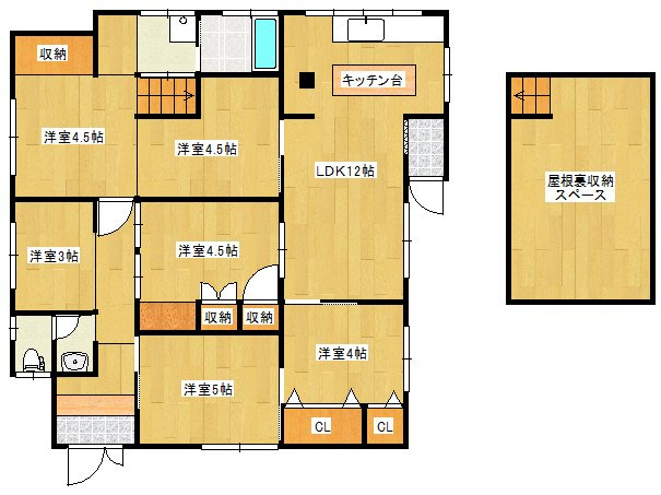 久留米市江戸屋敷１丁目の一戸建ての間取り