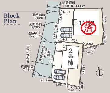 【区画図】 | クレイドルガーデン宇部市松崎町 第１（２号棟） | 残り1棟です。