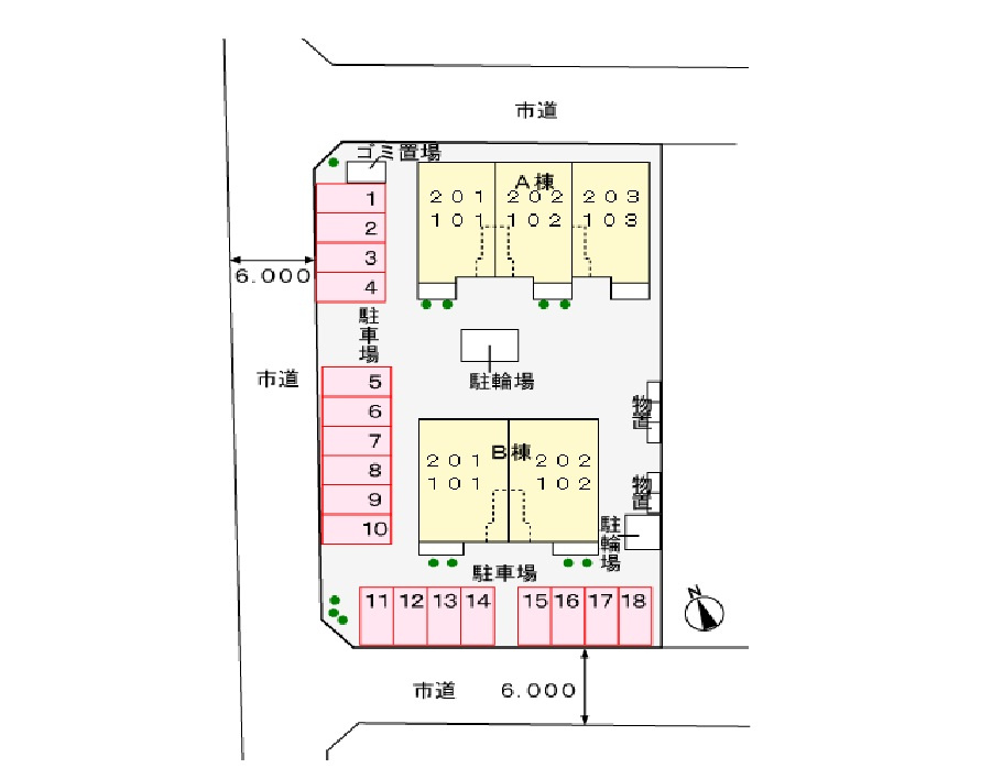 フィオーレ・カナンAの区画図