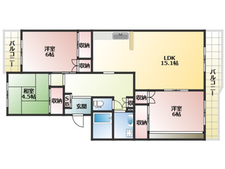 ECLARGE　B棟の間取り