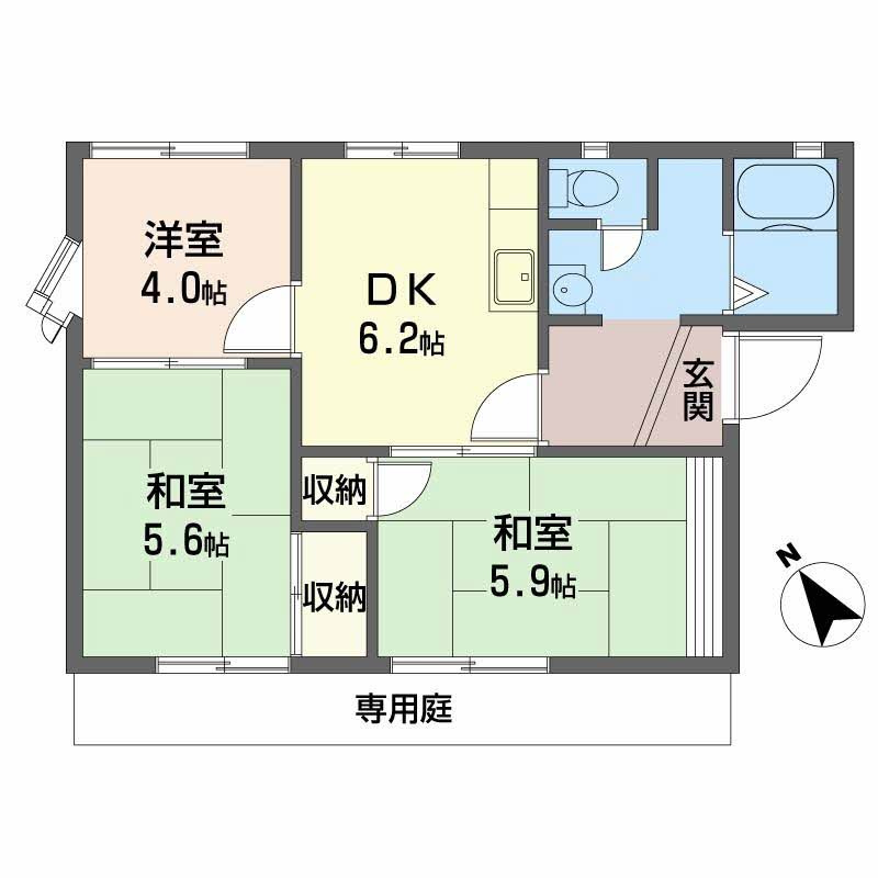 ハイツ神和の間取り