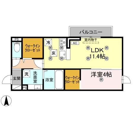 【間取り】 | クランツ古川西 B棟