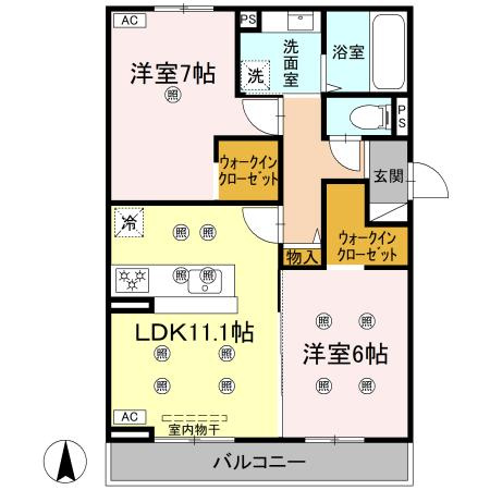 【間取り】 | クランツ古川西 B棟