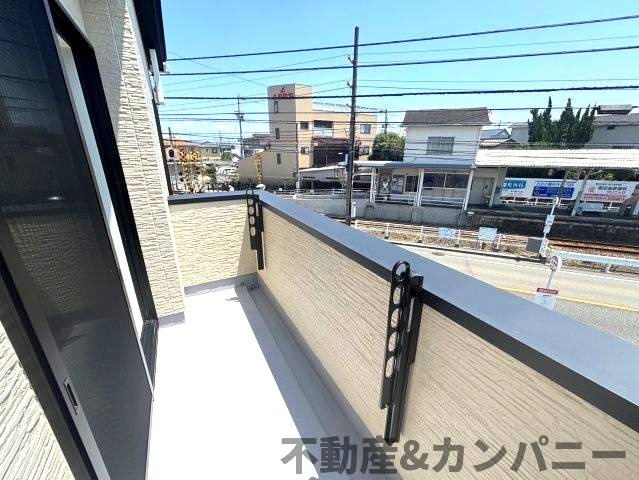 土居田町の新築のおうち　松山市土居田町新築戸建のバルコニー|陽当たり良好なバルコニーです