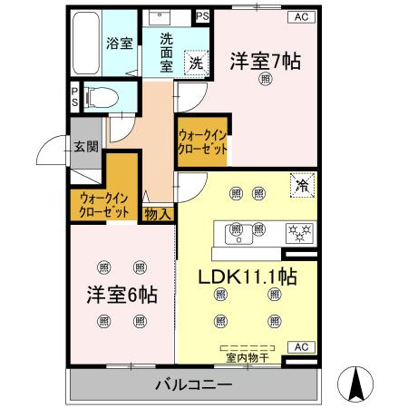 【間取り】 | クランツ古川西 A棟