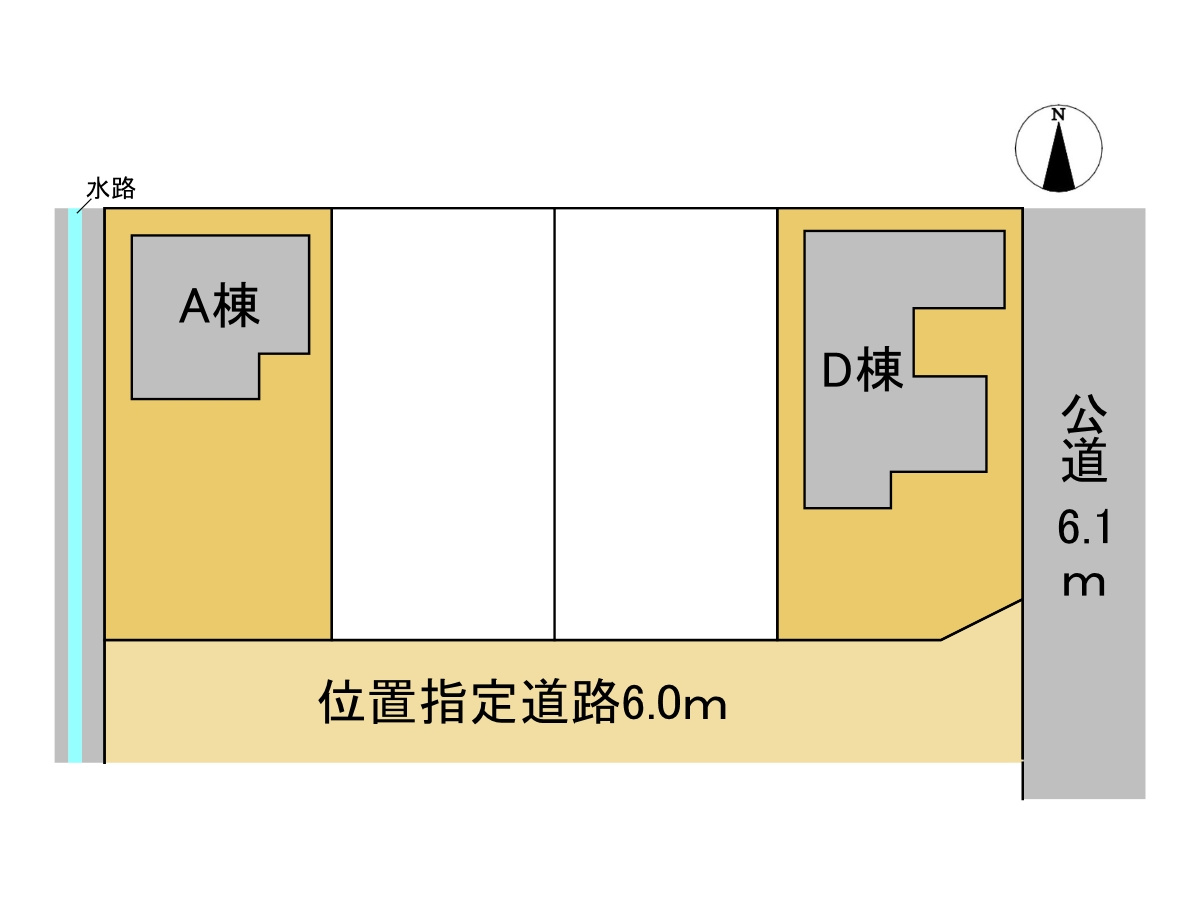 【商談中】新築戸建　揖斐郡池田町八幡第２　全４区画分譲の区画図|■区画図
■YAMADA電機の　ヤマダ不動産　株式会社リライフ　
いつでもお問合わせ下さい。