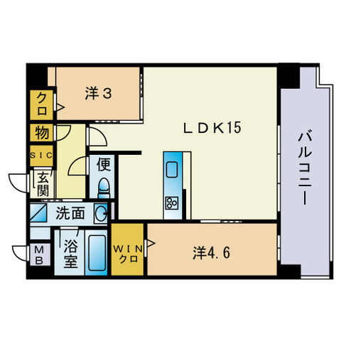 ウェルス天神南の間取り