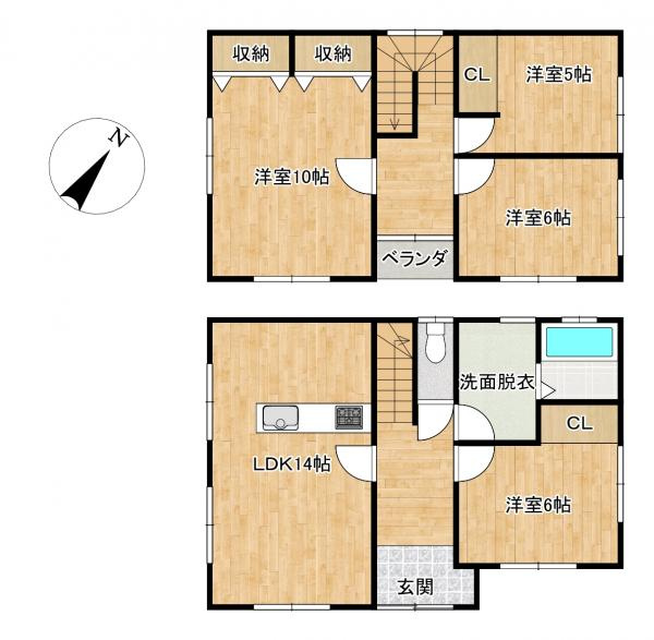 三戸郡三戸町大字梅内字蕨久保の間取り