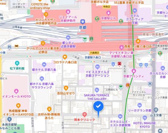 NODE京都の地図