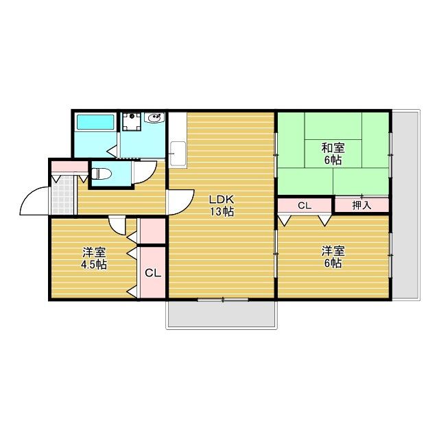 ツインフィールド壱番館の間取り
