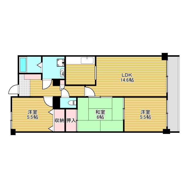 ヒルサイドガーデン千里山の間取り