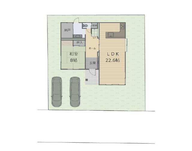 宇都宮市横山1丁目　4ＳＬＤＫ　中古住宅の区画図