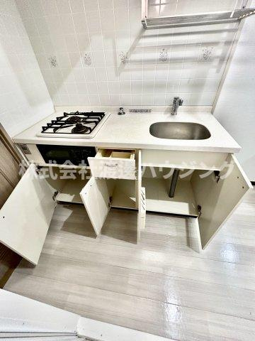 スカーレット江坂のキッチン|キッチン下収納