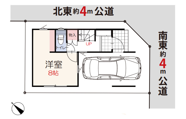 川越市稲荷町　新築一戸建て　の区画図|１号棟