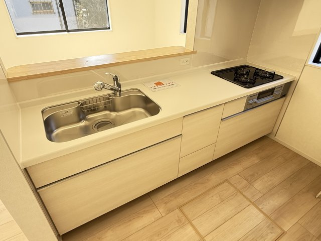 川越市笠幡第44　新築一戸建て　1号棟のキッチン|キッチンでお料理をお楽しみください