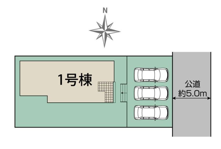 平塚市河内新築戸建て　１号棟の区画図|区画図「平塚市河内新築戸建て　1号棟」