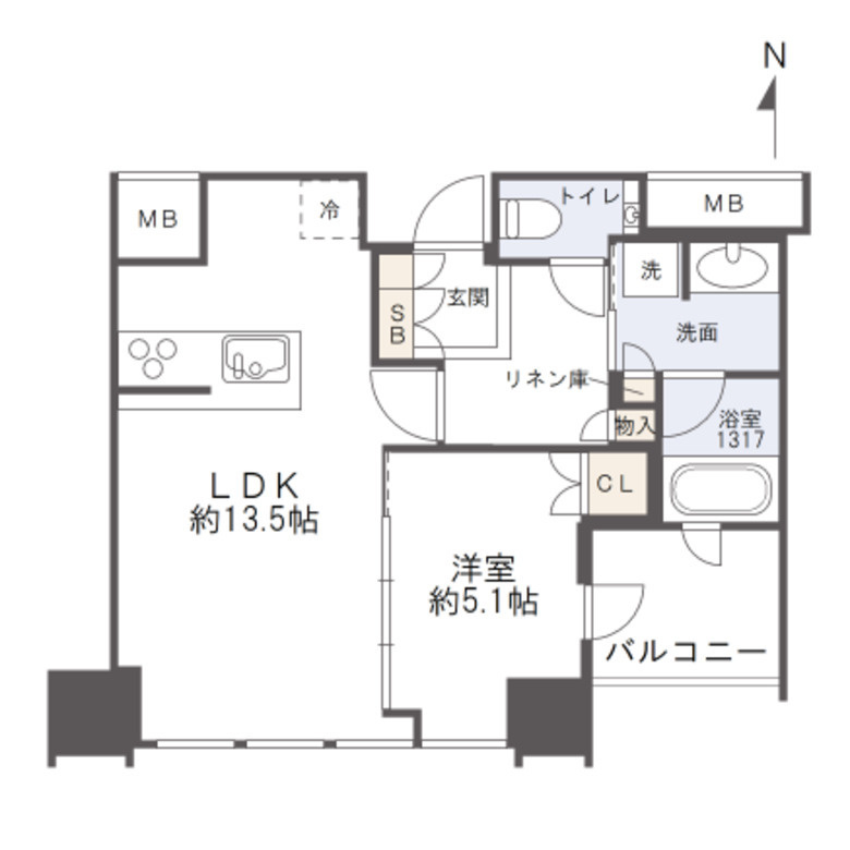 ザ・ファインタワー大手前の間取り|ザ・ファインタワー大手前　間取り