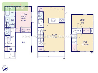 【間取り】 | パントリー付き　北本町　全2棟　2号棟