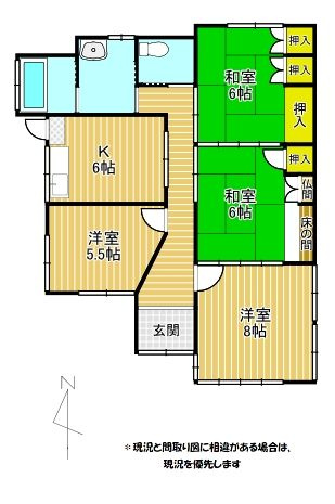 【間取り】 | 白川売家 | 人気の平屋！南道路×広い敷地！