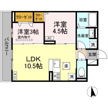 セレスティア新小岩の間取り