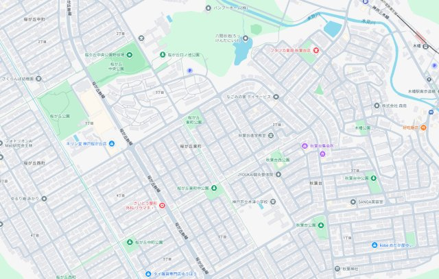 神戸市西区桜が丘東町　第4期　新築一戸建ての地図