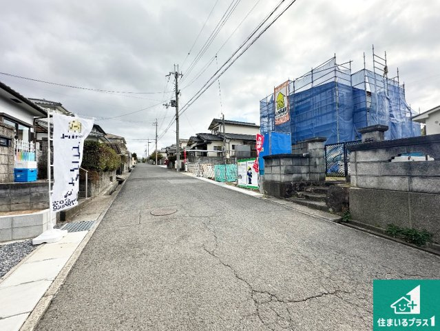 神戸市西区桜が丘東町　第4期　新築一戸建ての前面道路含む現地写真|周辺は落ち着いた街並みの住宅地！子育てがしやすい住環境です！まだ未完成ですが、現地でしかわからない事もございます。是非一度ご覧ください。