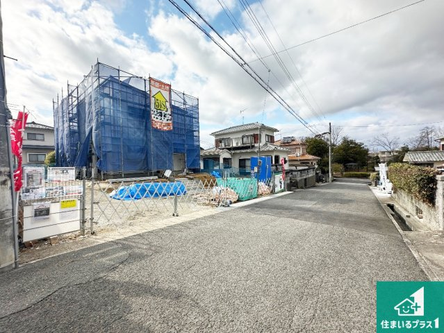神戸市西区桜が丘東町　第4期　新築一戸建ての前面道路含む現地写真|周辺は落ち着いた街並みの住宅地！子育てがしやすい住環境です！まだ未完成ですが、現地でしかわからない事もございます。是非一度ご覧ください。
