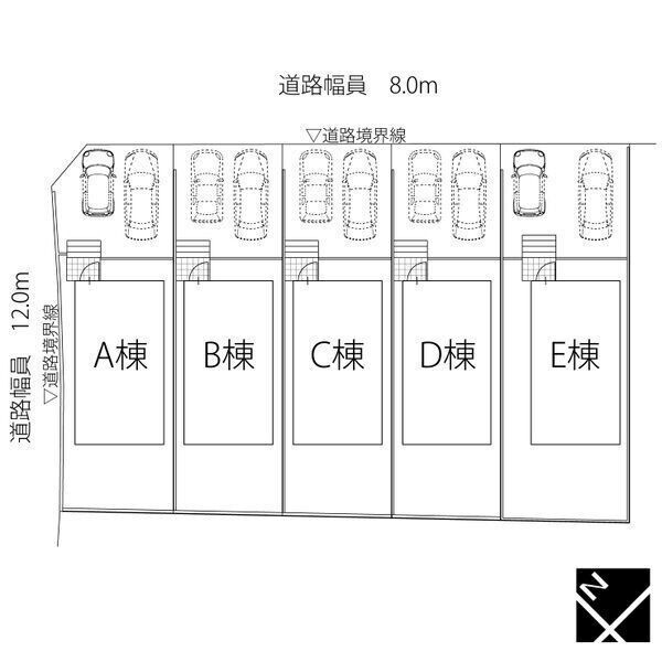 ヒルズ西山Ｃの区画図