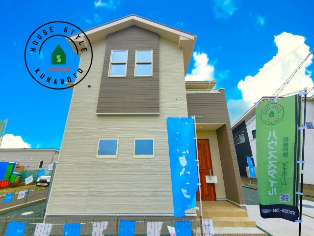 菊池郡菊陽町大字原水第4-4棟（2号棟）　の外観：施工例|デザイン性のある外観です。