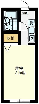 【間取り】 | エントピアウチダ | エントピアウチダ、203号室、１Ｒ