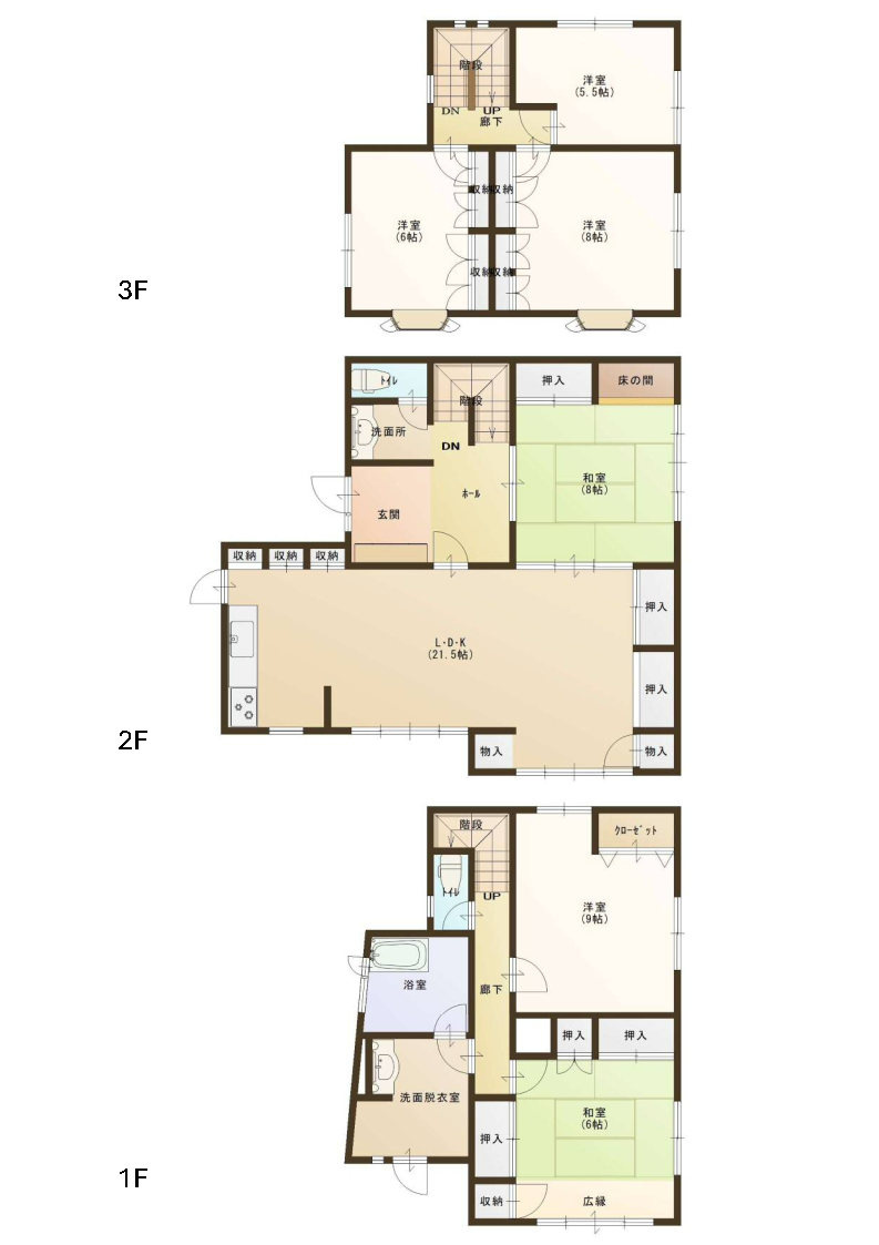 桃園122-9貸家の間取り