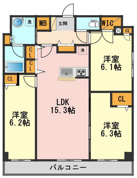 Alivis一之江の間取り