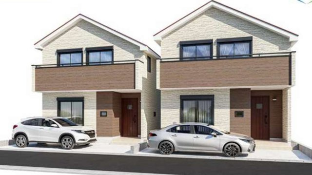 【仲介手数料無料】清瀬市竹丘３期全２棟Ｂ号棟　清瀬市の新築なら西武ハウジングの外観パース