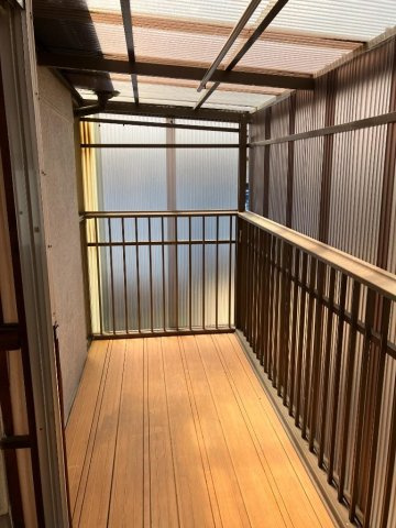 寝屋川市高倉テラスのバルコニー