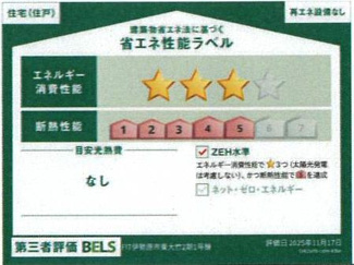 【省エネ性能ラベル】 | 伊勢原市東大竹  1号棟 2期