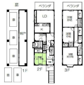 福島貸家の間取り
