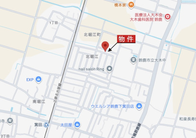 【地図】 | 鈴鹿市北堀江2丁目《1号棟》 | 行為域Map