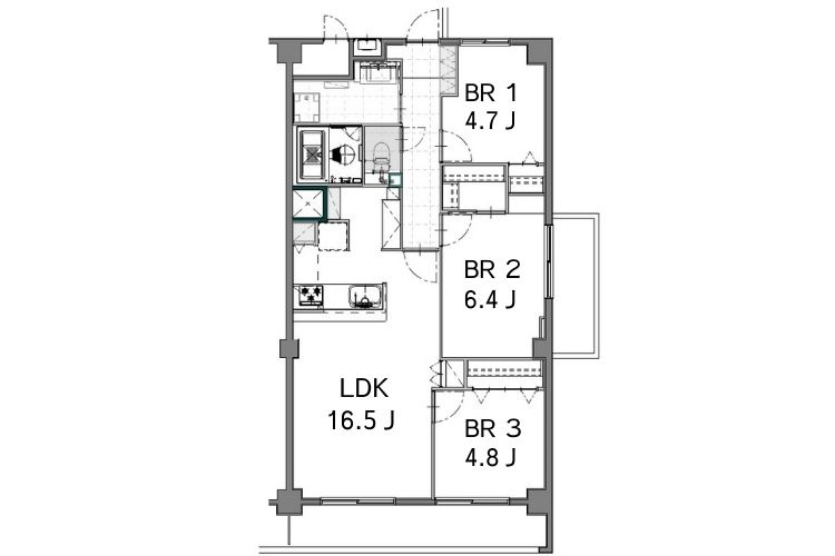 朝霞ハイデンスの間取り