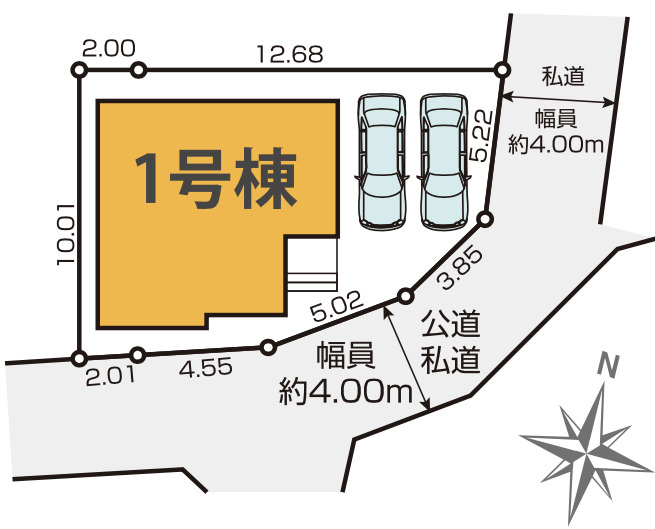 【仲介手数料無料】清瀬市野塩１１期全１棟　清瀬市の新築住宅なら西武ハウジングの区画図