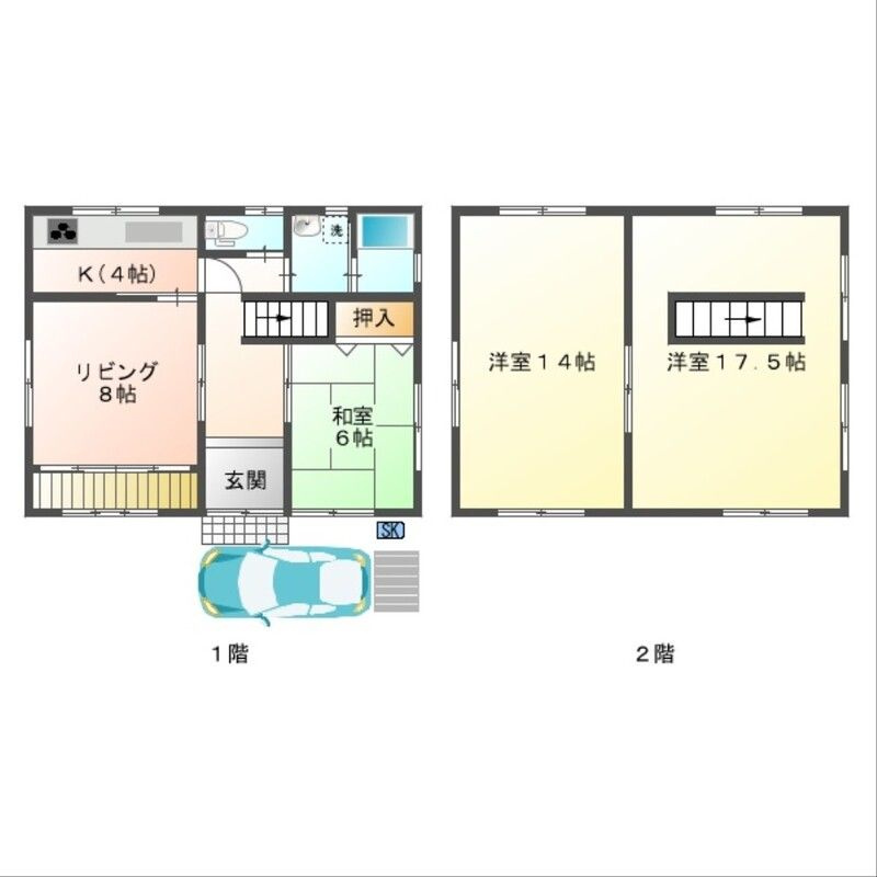 越戸町戸建の間取り