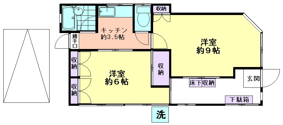 南町１丁目貸家の間取り