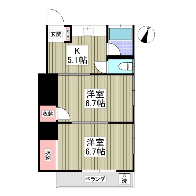 富士見コーポの間取り