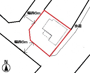 前橋市江木町モデルハウス物件　＃11の区画図|道路幅は６ｍ以上◎