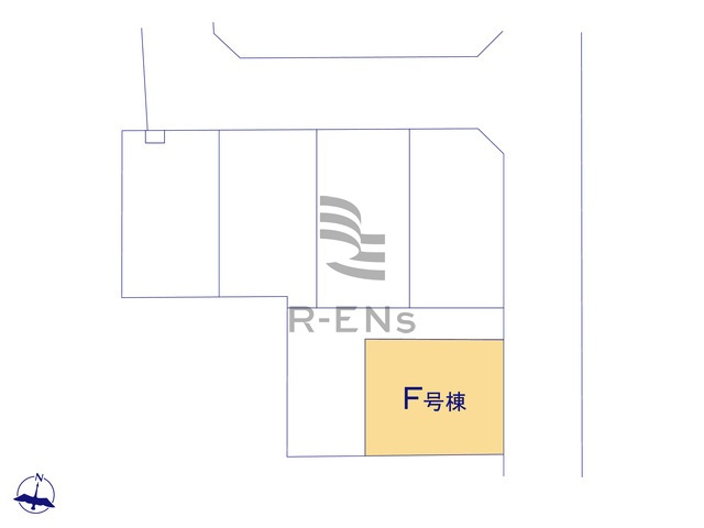 【区画図】 | 練馬区大泉学園町１丁目　新築戸建て　F号棟 | F号棟：近隣には公園が複数点在し自然を身近に感じられる住環境