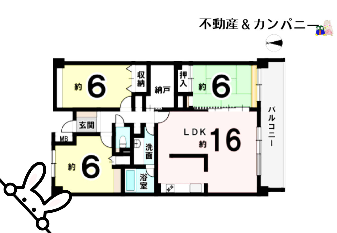 ディアハイム祝谷の間取り