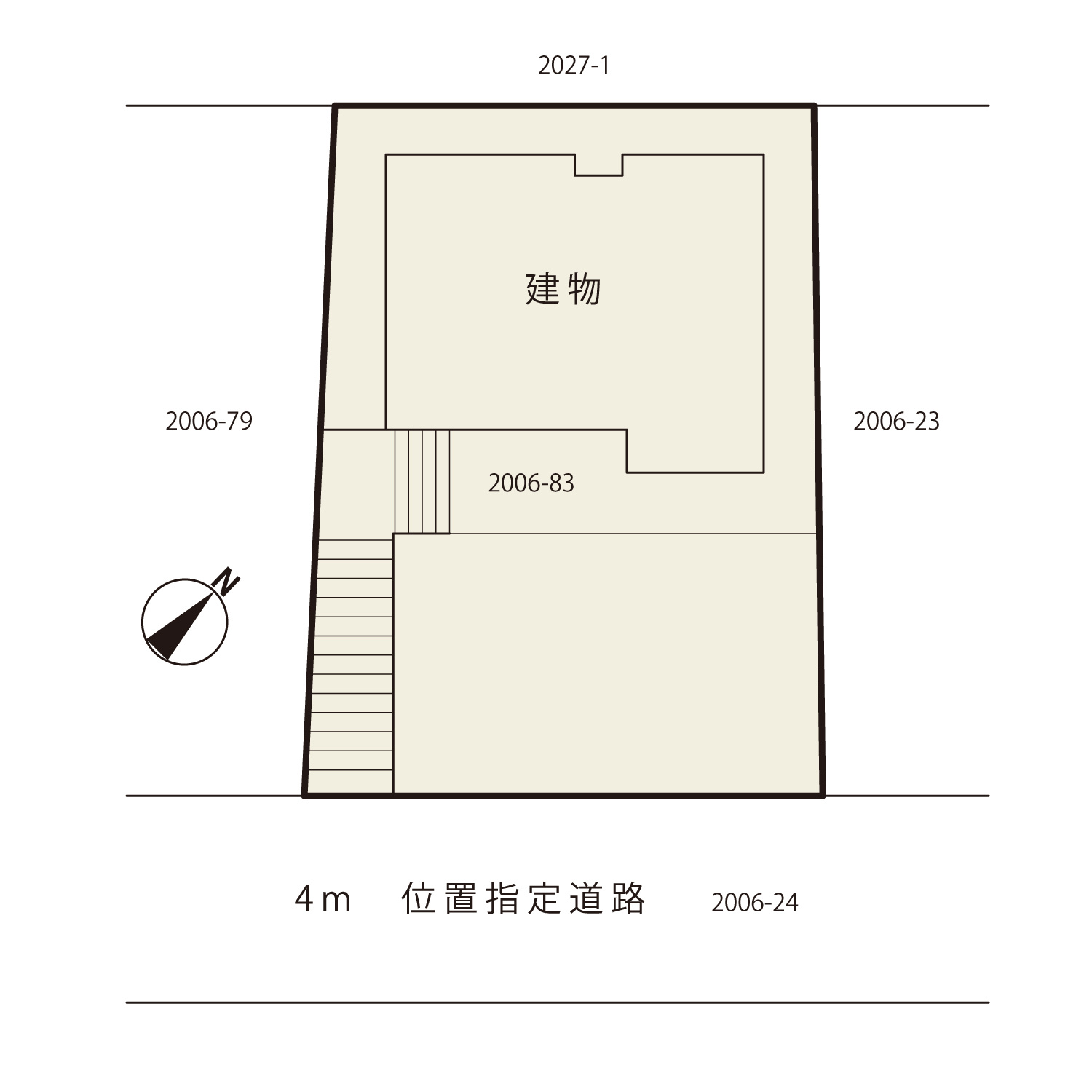 朝霞・膝折町の家の区画図
